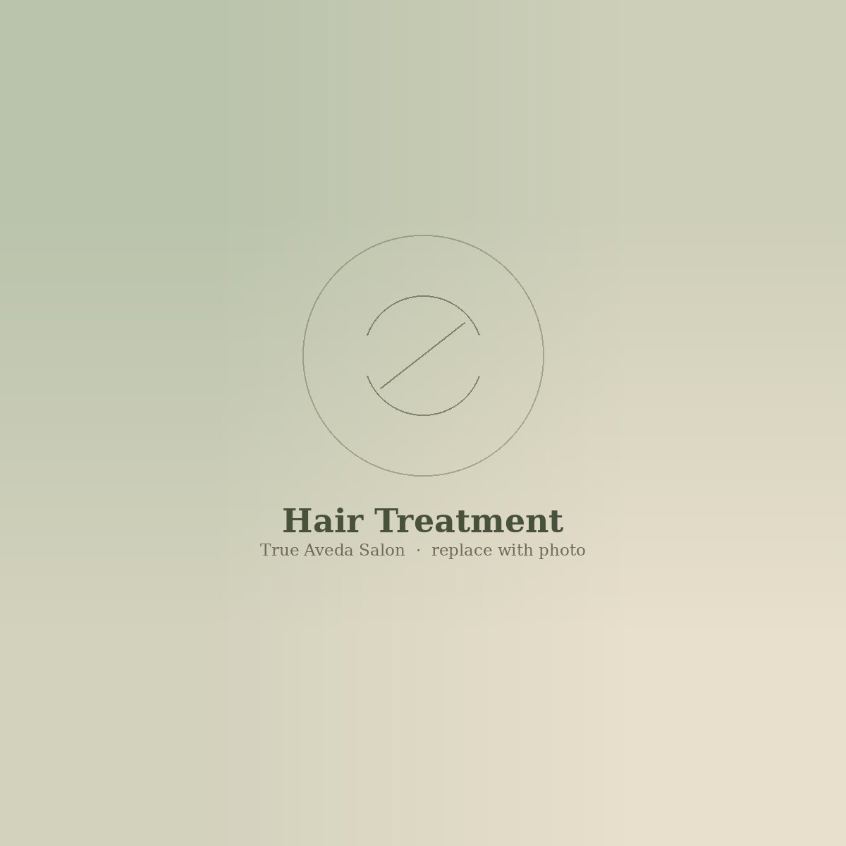 Botanical hair therapy treatment being applied
